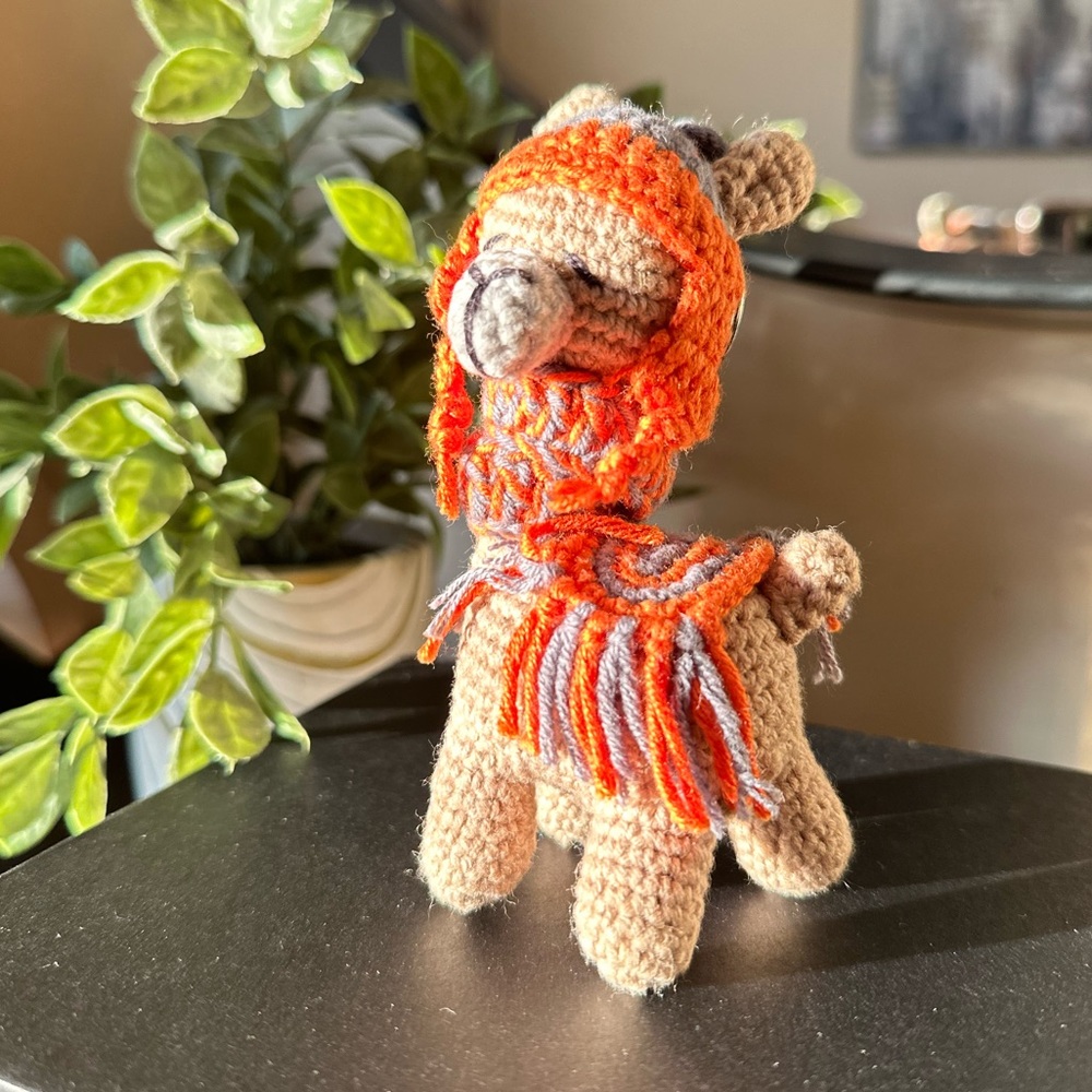 Handmade llama desinged key chain